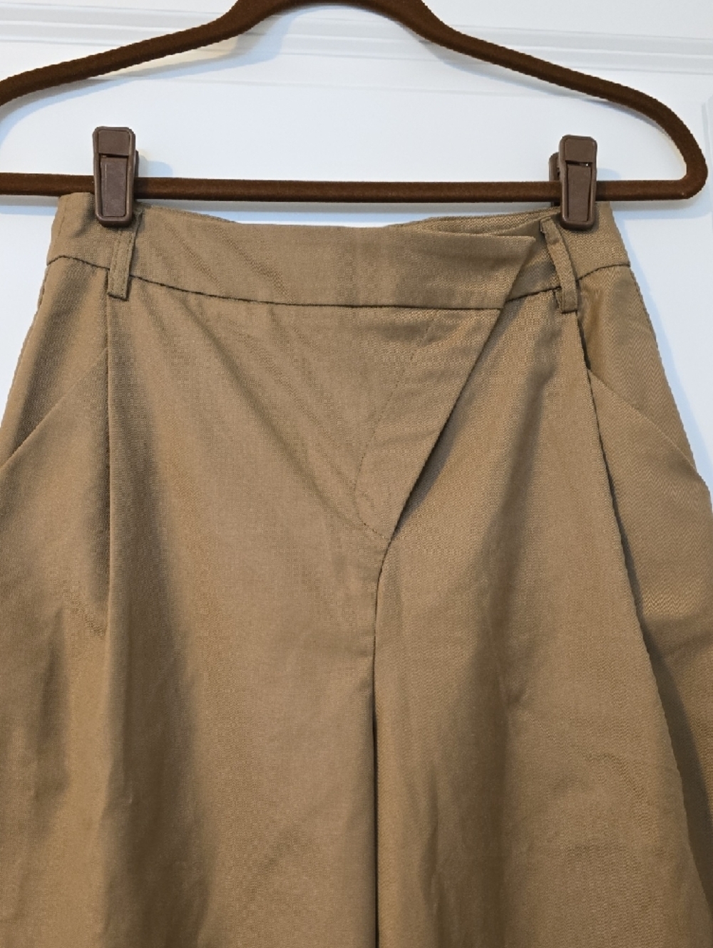 Commense Wide-Leg High Waist Pants in Tan. Size XS NWT - Picture 2 of 16